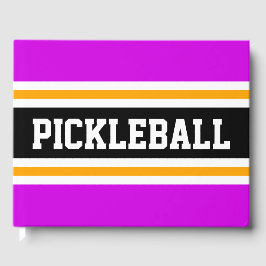 Athletisches PICKLEBALL Fett rosa schwarze Racings Gästebuch