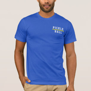 Athletisches PICKLEBALL-Logo auf hellen Royal Blue T-Shirt