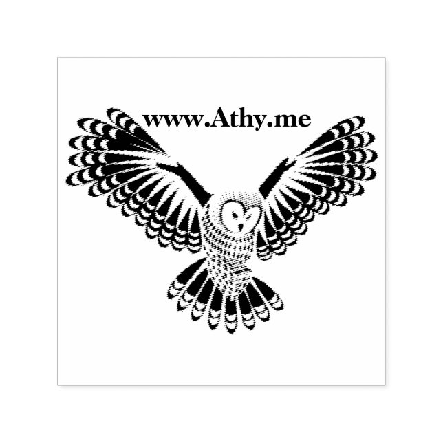 Athy Ireland Owl Rubber Briefmarke Permastempel (Design)