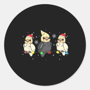 Atiel Bird Christmas Lights Funny Pet Xmas Geschen Runder Aufkleber