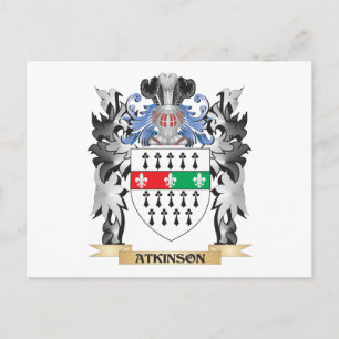 Atkinson-Wappen - Familienwappen Postkarte