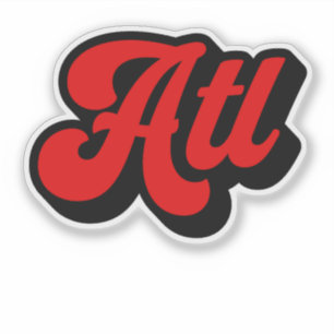 Atl Atlanta Cool GA Retro Vintages Geschenk Aufkleber