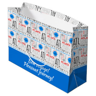 ATL, Atlanta, reist die Welt nach Muster Große Geschenktüte