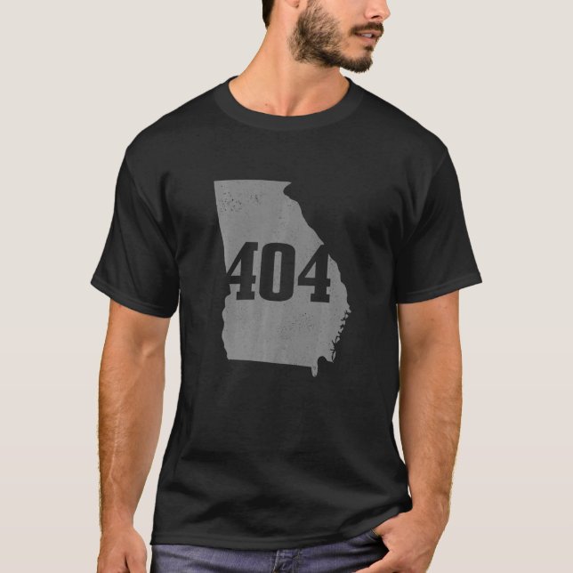 Atlanta 404 Area Code Atl Georgia Map Staatsstolz T-Shirt (Vorderseite)