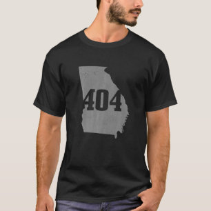 Atlanta 404 Vorwahl Atl Georgia Karte Staatsstolz T-Shirt