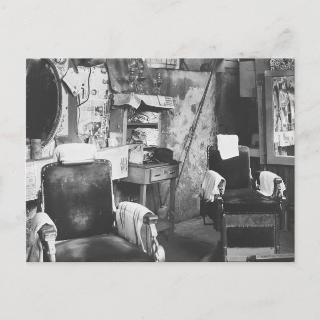 Atlanta Barber Shop, 30er Jahre Postkarte (Vorderseite)