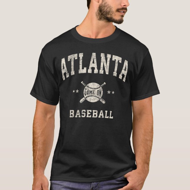 Atlanta Baseball Throwback T-Shirt (Vorderseite)