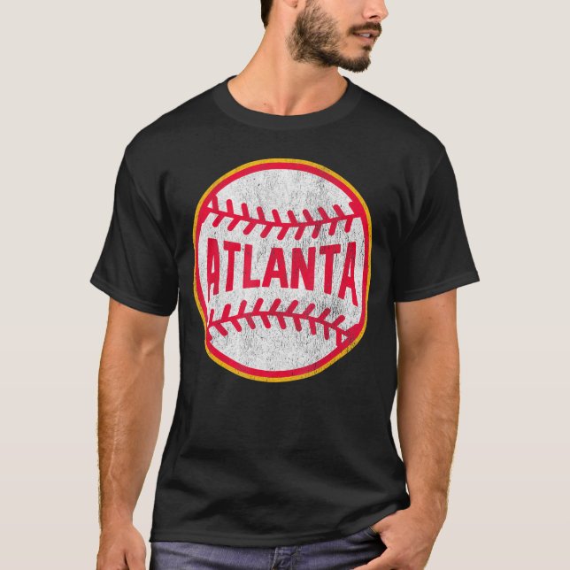 Atlanta Baseball Throwback T-Shirt (Vorderseite)