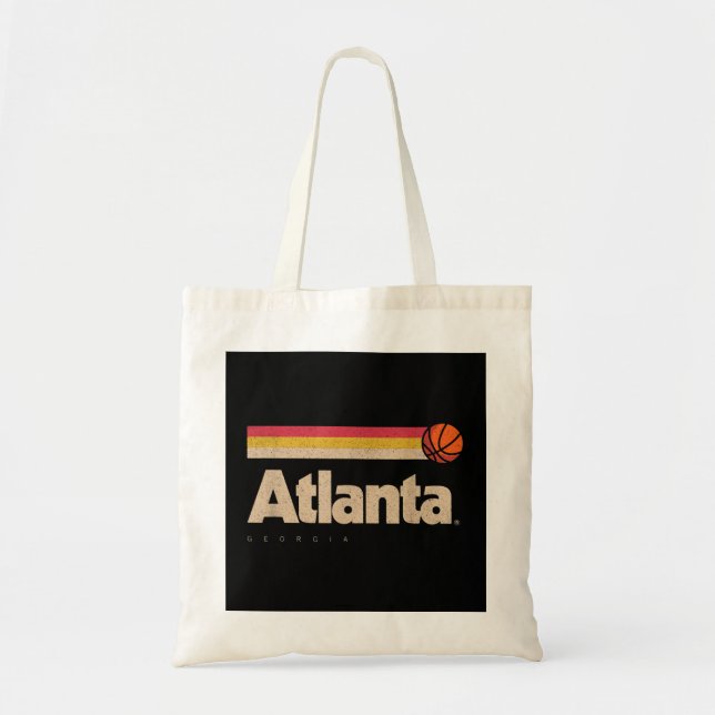 Atlanta Basketball B-Ball City Georgia Retro Atlan Tragetasche (Vorne)