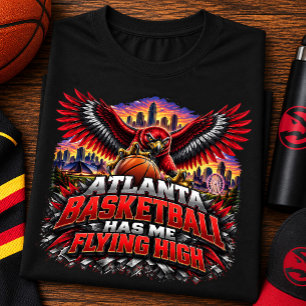 Atlanta Basketball Lässt Mich Hoch Fliegen Hawk Fa Tri-Blend Shirt