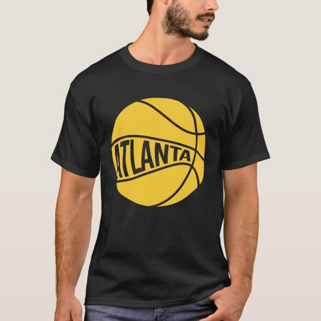 Atlanta Basketball Retro City Georgia State B Ball T-Shirt (Vorderseite)