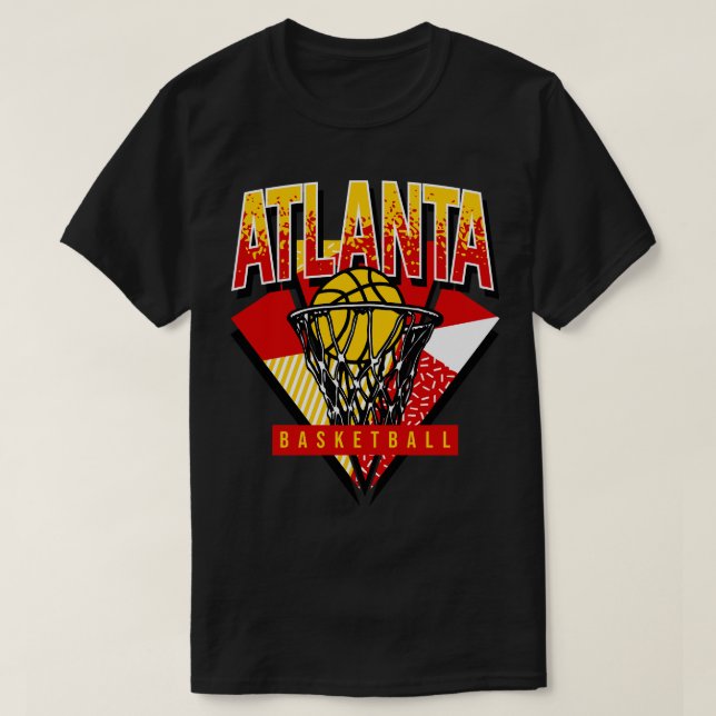 Atlanta Basketball-Rückmeldung der 90er Jahre T-Shirt (Design vorne)