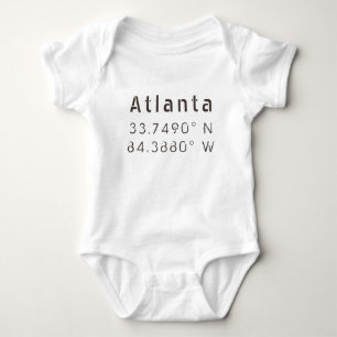 Atlanta Breiten- und Längengrad Baby Strampler
