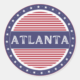 Atlanta City Pride Emblem – Amerikanische Identitä Runder Aufkleber