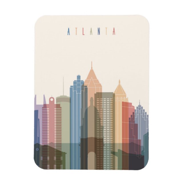 Atlanta | City Skyline Magnet (Vertikal)