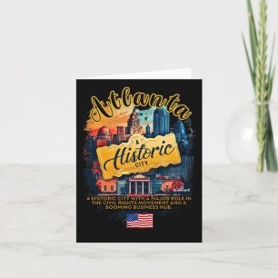 Atlanta - eine historische Stadt mit einer bedeute Karte