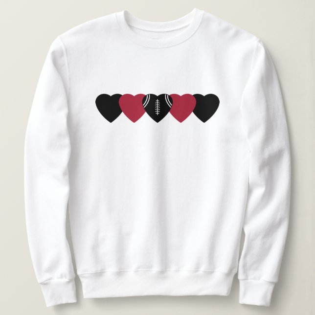 Atlanta Falcons Heart Football Sweatshirt (Design vorne)