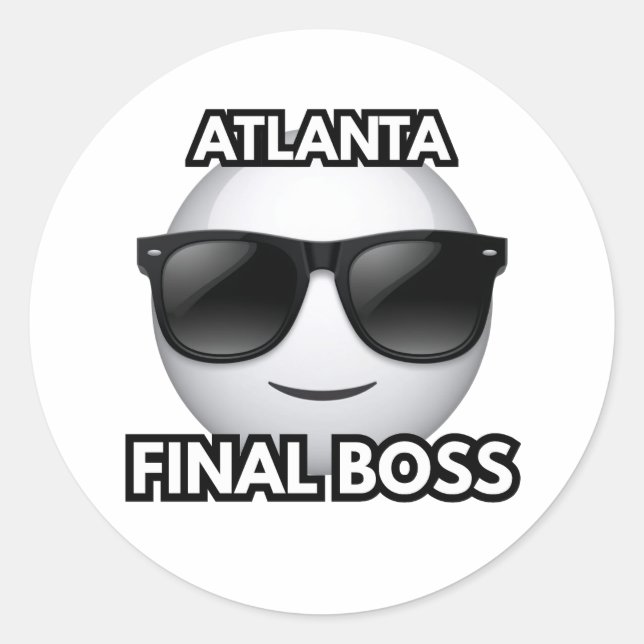 Atlanta Final Boss Cool Emoji Sticker (Vorderseite)