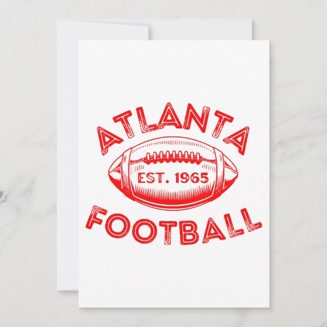 Atlanta Football Vintag Style Einladung (Vorderseite)