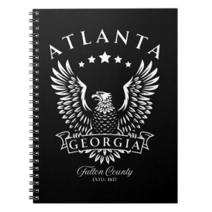 Atlanta Fulton Landkreis Georgia Vintag Eagle Notizblock