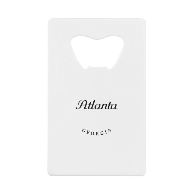 Atlanta GA Geldbeutel Flaschenöffner (Vorderseite)