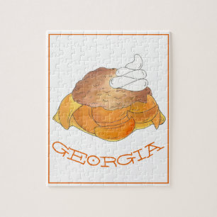 Atlanta GA Georgia Peach Cobbler Dessert Süd Puzzle