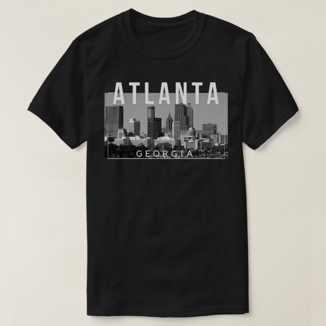 Atlanta Georgia ATL The A Gate City Skyline T-Shirt (Design vorne)