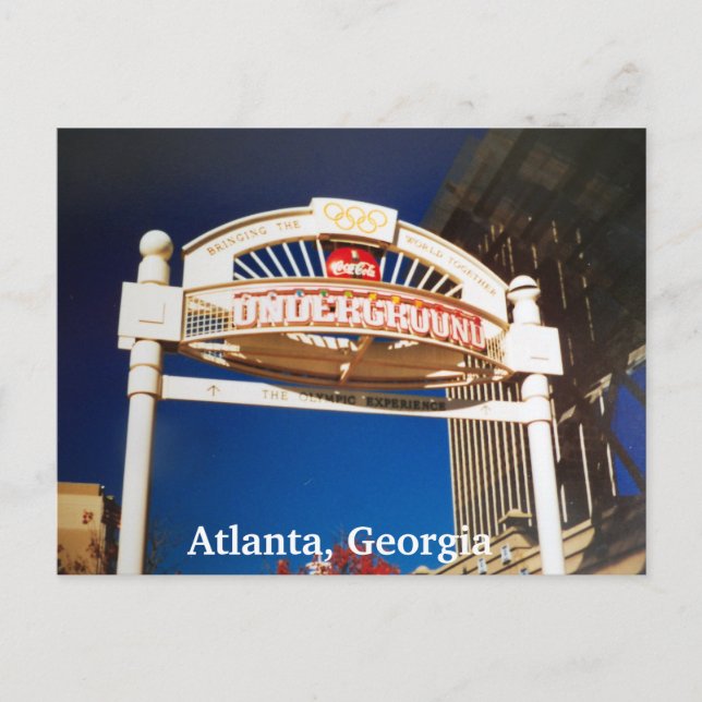 Atlanta Georgia Atlanta Untergrund Postcard Foto Postkarte (Vorderseite)