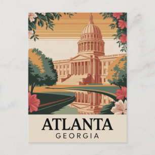 Atlanta Georgia Capitol Reise Postkarte