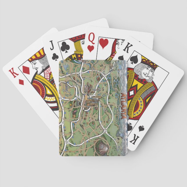 Atlanta Georgia Cartoon Map Spielkarten (Rückseite)