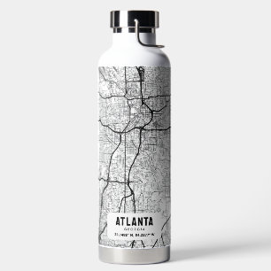 Atlanta, Georgia City Map Wasserflasche Trinkflasche