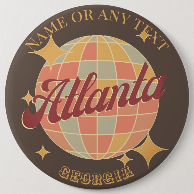 Atlanta Georgia City Modededekoration Button (Vorderseite)