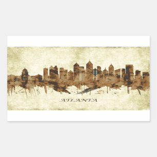Atlanta Georgia City Rechteckiger Aufkleber