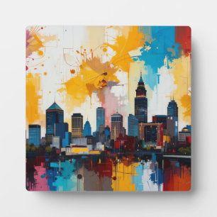 Atlanta, Georgia City Skyline abstrakte Malerei 2 Fotoplatte