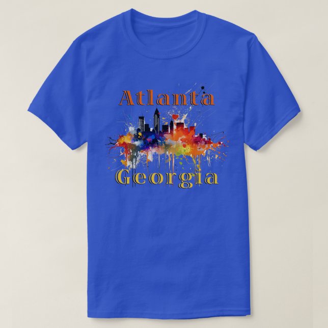 Atlanta Georgia City Skyline T-Shirt (Design vorne)