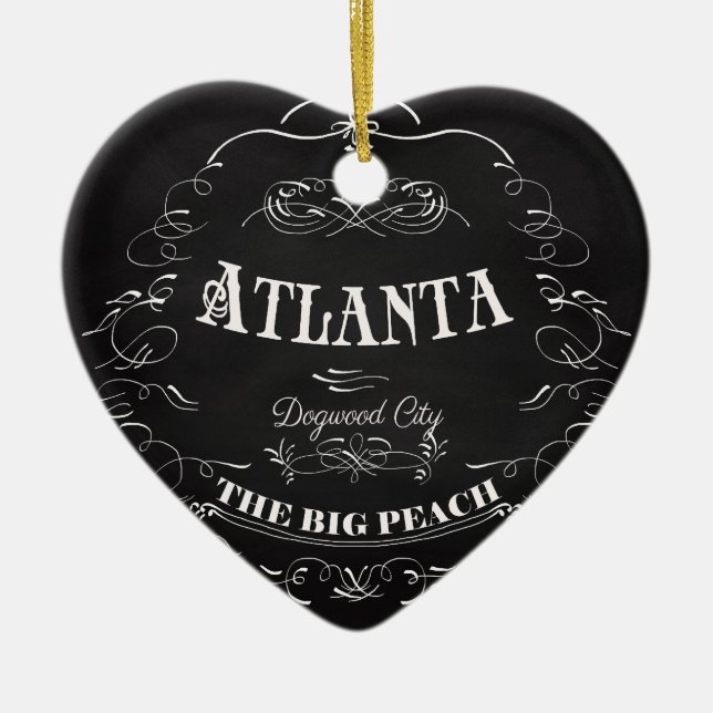 Atlanta, Georgia - der große Pfirsich Keramikornament (Vorne)