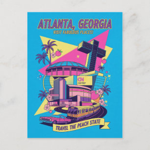 Atlanta, Georgia – Die Peach State Retro-Reise Postkarte