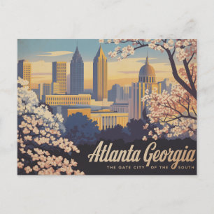 Atlanta Georgia Die Tor-Stadt des Südens Postkarte
