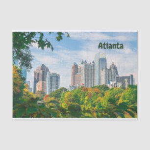 Atlanta, Georgia Downtown Tall Gebäude und Park Seidenpapier