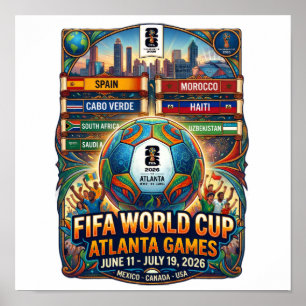Atlanta Georgia FIFA Weltmeisterschaft 2026 Poster