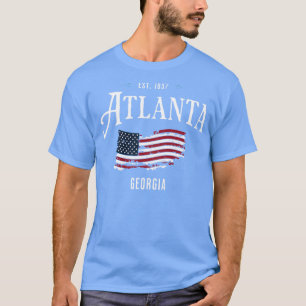 Atlanta Georgia GA Patriotic USA Flag Old Glory TS T-Shirt