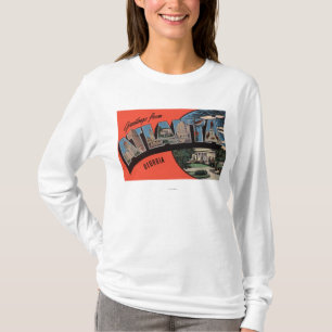 Atlanta, Georgia - große Buchstabe-Szenen T-Shirt