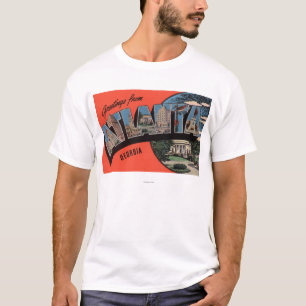 Atlanta, Georgia - große Buchstabe-Szenen T-Shirt