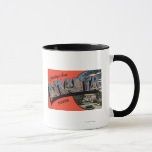 Atlanta, Georgia - große Buchstabe-Szenen Tasse