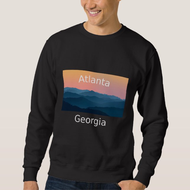 Atlanta Georgia Mountain sunset hometown Sweatshirt (Vorderseite)