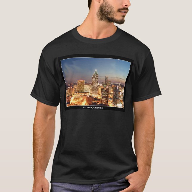 Atlanta, Georgia nachts - schöne Skyline T-Shirt (Vorderseite)