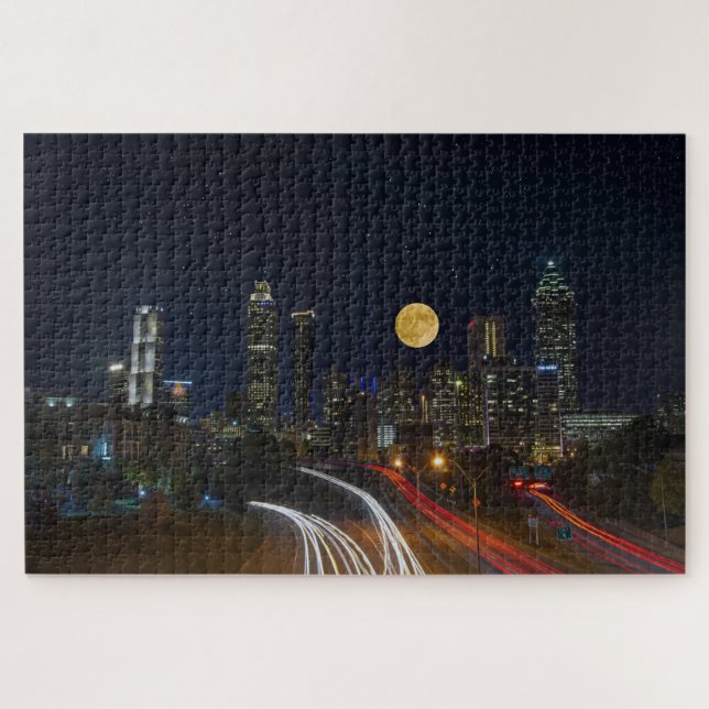 Atlanta, Georgia Nighttime Skyline Puzzle (Horizontal)