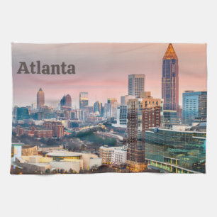 Atlanta, Georgia Schöne Sicht auf die sonnige Stad Geschirrtuch
