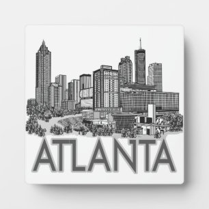 Atlanta Georgia Skyline Art Fotoplatte