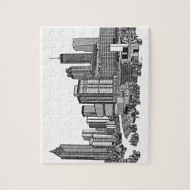 Atlanta Georgia Skyline Art Puzzle (Vertikal)